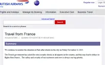 British Airways cảnh báo du khách đến Paris sau khủng bố kinh hoàng