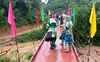 Yên Bái: Cầu treo bắc qua sông Thia hoàn thành