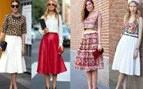 Đẹp dịu dàng và phóng khoáng với chân váy midi