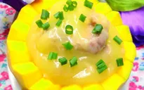 Cháo sườn thăn bí đỏ dễ làm