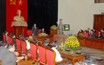 Đồng chí Lê Hồng Anh làm việc với Tỉnh ủy Ninh Bình