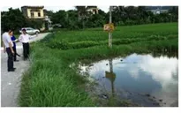 Xuất hiện sụt lún đất tại Hải Dương