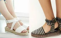 Theo đuổi xu hướng giày, dép đế cói trong mùa Hè