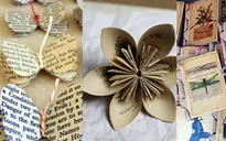 Tái chế sách, báo cũ thành đồ handmade xinh xắn