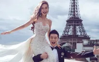 Huỳnh Hiểu Minh - Angelababy lần đầu khoe ảnh cưới tại Paris