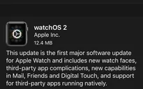 Apple phát hành watchOS 2.0.1 cải thiện thời lượng pin trên Apple Watch