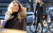 Blake Lively - Bầu bí vẫn đi giày cao gót