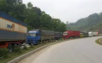 Hàng trăm xe tải lại xếp hàng dài, ùn ứ tại cửa khẩu Tân Thanh