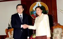 Chủ tịch nước Trương Tấn Sang hội kiến Chủ tịch Quốc hội Lào
