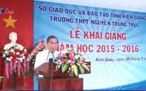 Đồng chí Lê Hồng Anh dự lễ khai giảng năm học mới ở Kiên Giang