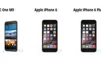 So sánh nhanh One M9, iPhone 6 và iPhone 6 Plus