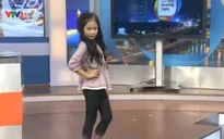 Mẫu nhí quốc tế Hà Thiên Trang tự tin trên trường quay VTV