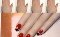 4 bước tự vẽ móng tay nửa vầng trăng