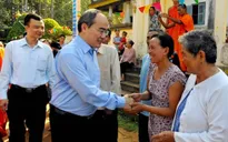 Chủ tịch UBTƯ MTTQ Việt Nam Nguyễn Thiện Nhân dự Ngày hội Đại đoàn kết tại Trà Vinh