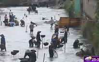 Quảng Ninh: Bất chấp nguy hiểm, người dân ngụp lặn vớt than mưu sinh