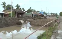 Quốc lộ 61B thi công chậm gây mất an toàn giao thông