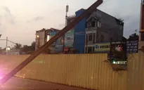Rơi thanh sắt tại công trình đường sắt trên cao tuyến Nhổn - Ga Hà Nội
