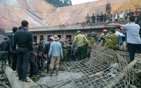 Hiện trường vụ sập giàn giáo cây xăng tại Hà Tĩnh