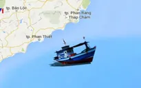 Không tìm thấy ngư dân mắc kẹt trong tàu chìm ở Bình Thuận