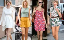 Ngắm váy dạo phố điệu đà của Taylor Swift