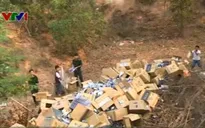 Quảng Trị: Tiêu hủy lượng lớn thuốc lá nhập lậu
