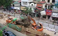 Thi công trở lại tuyến đường sắt trên cao đoạn Nhổn - Ga Hà Nội
