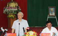 Tổng Bí thư làm việc với Ban Thường vụ Tỉnh ủy tỉnh Trà Vinh
