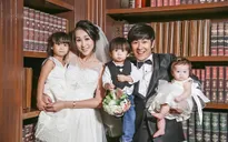 Vợ chồng Trần Hạo Dân rạng ngời bên 3 thiên thần nhỏ