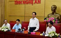 Thủ tướng làm việc với lãnh đạo tỉnh Nghệ An