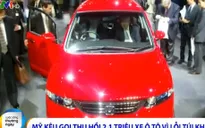 Mỹ kêu gọi thu hồi 2,1 triệu xe ô tô vì lỗi túi khí