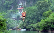 Hệ thống đu dây tự do Sông Chày - Hang Tối lập kỷ lục dài nhất Việt Nam