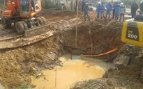 Vỡ đường ống Sông Đà lần thứ 10, 70.000 hộ dân mất nước sinh hoạt
