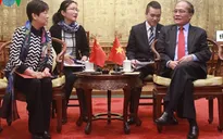 Chủ tịch QH Nguyễn Sinh Hùng gặp Chủ tịch Hội Hữu nghị đối ngoại nhân dân Trung Quốc