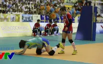 VTV Cup 2015: Ứng viên hoa khôi CLB Liêu Ninh ngã dúi dụi