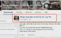 Công khai rao bán nhiều loại vũ khí trên mạng