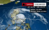 Bão Sarika đi vào vùng biển Philippines, 1 người thiệt mạng