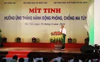 Mít tinh hưởng ứng Tháng hành động phòng, chống ma túy