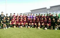 Tuyển thủ U23 Việt Nam hứng khởi trong buổi tập đầu tiên tại Qatar