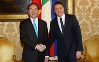 Chủ tịch nước Trần Đại Quang hội kiến Thủ tướng Italy Matteo Renzi