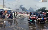 TP. HCM: Cháy lớn tại chợ đầu mối nông sản Thủ Đức