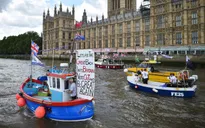 Dong buồm dọc sông Thames ủng hộ Brexit tại Anh