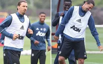 Những hình ảnh đầu tiên của Ibra cùng các đồng đội mới tại Man Utd