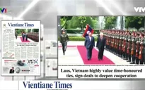 Báo chí Lào đưa tin đậm nét về chuyến thăm của Tổng Bí thư