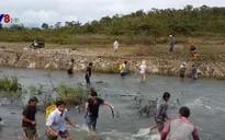 Người dân Bình Thuận nô nức bắt cá trên kênh xả lũ