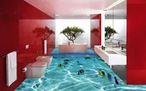 Sàn 3D độc, lạ cho không gian sống bớt nhàm chán