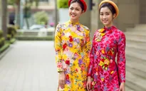 Hoa hậu Mỹ Linh, Á hậu Thanh Tú rực rỡ sắc xuân trong tà áo dài