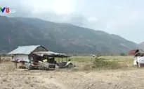 Nắng hạn, người dân Ninh Thuận xuống lòng hồ sinh sống