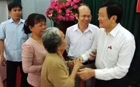 Chủ tịch nước Trương Tấn Sang tiếp xúc cử tri TP.HCM
