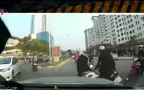 Chen lấn qua ngã tư - Nguy cơ tiềm ẩn tai nạn giao thông