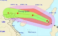 13h ngày 2/8, bão số 2 vào đất liền Trung Quốc